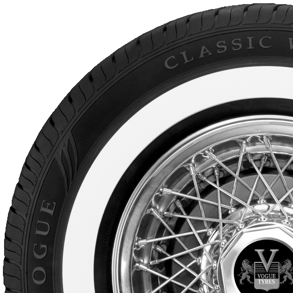 235/75R15 closeup showing wide whitewall