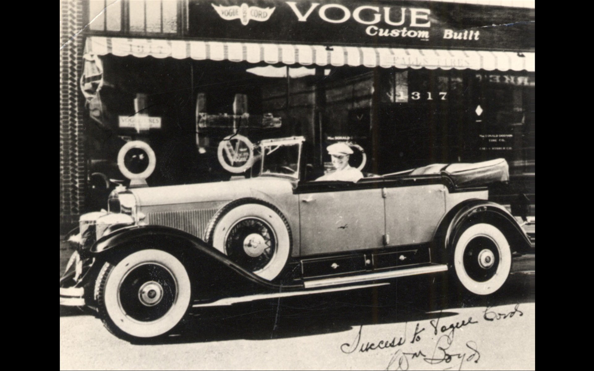 Actor William Boyd with Vogue Custom Built Tyres on his car.